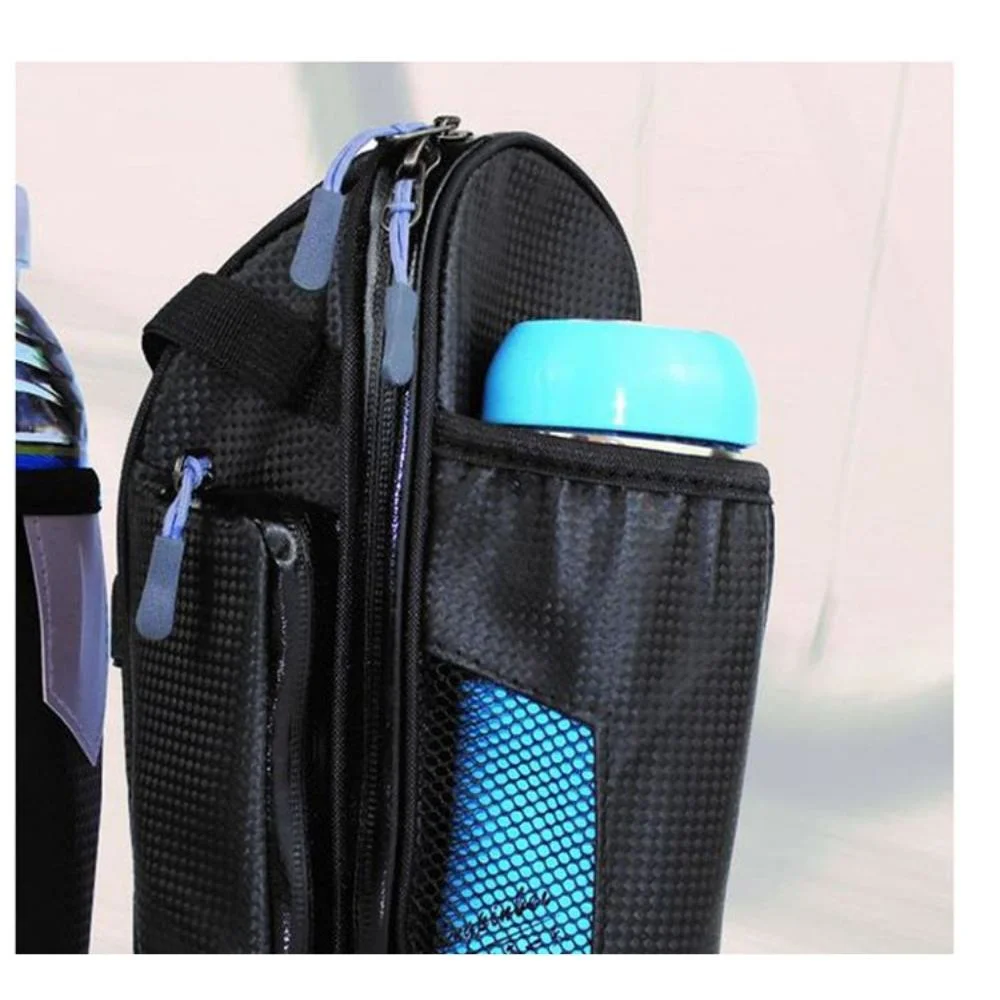 Bike Bag for Bicycles Rear Rack, Waterproof Saddle Bag Adjustable Cord Pannier Bag Bicycle Bag with Bottle Holder Wbb20577