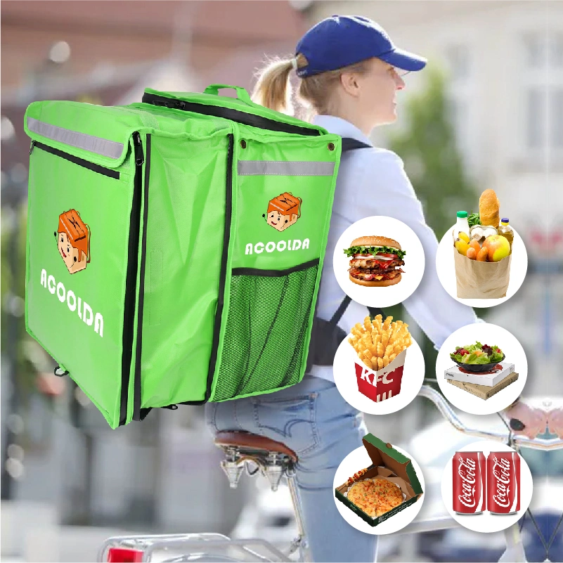 ODM Custom Cooler Bag Foldable Waterproof Thermo Bags for Food Delivery Bike Food Delivery Bag