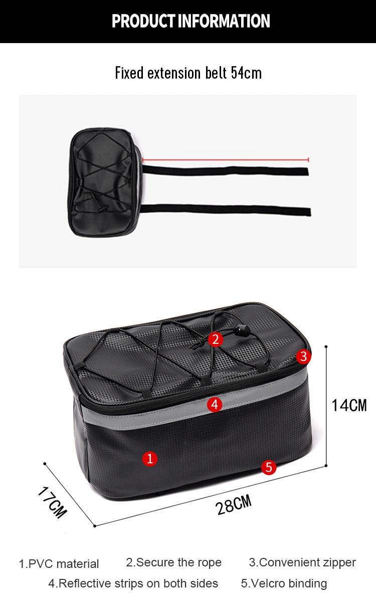 Electric Folding Bicycle Rear Seat Bag Scooter Mountain Bike Storage Box